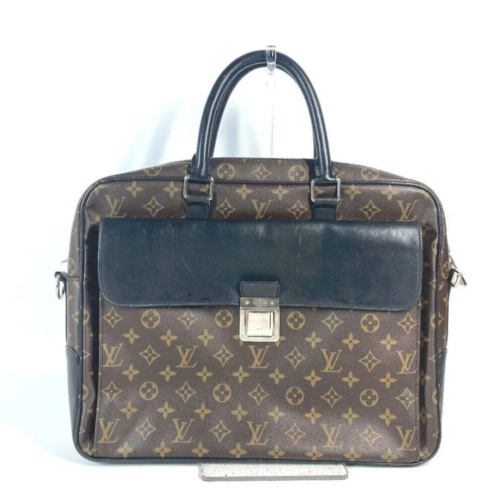 LOUIS VUITTON M56719 MonogramMacassar Soft briefcase Bag Hand Bag Document